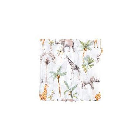 MUSELINA BAMBU 120X120 564 AFRICA C21 01 BLANCO