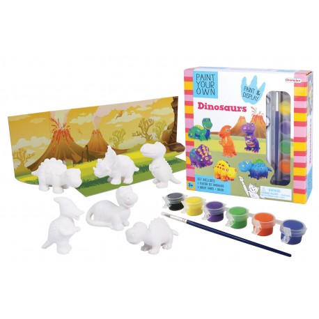 PINTA 6 DINOSAURIOS CON DECORADO