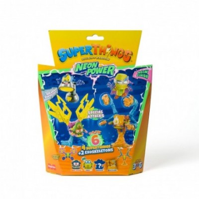 SUPERTHINGS NEON POWER-Pack 6 ( 4 SuperThings & 2