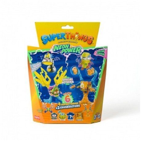 SUPERTHINGS NEON POWER-Pack 6 ( 4 SuperThings & 2