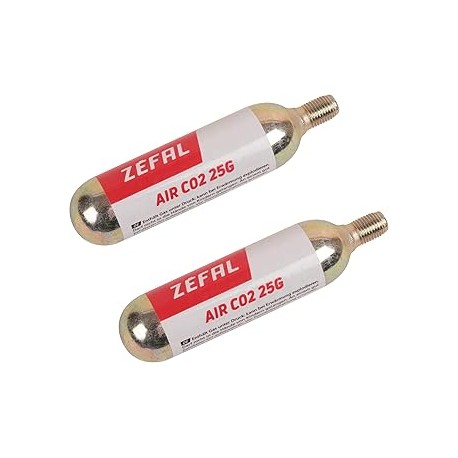 BLISTER 2 CARTUCHOS DE AIRE ZEFAL CO2 25 g C/ROSCA