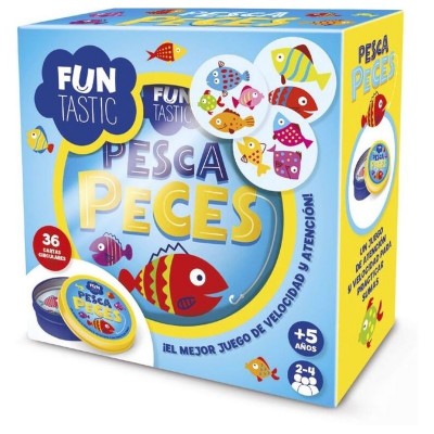 CARTAS REDONDAS FUNTASTIC - PESCA PECES con caja