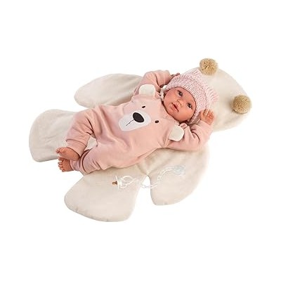 Recien Nacida Llorona 36 Cm Osito Rosa