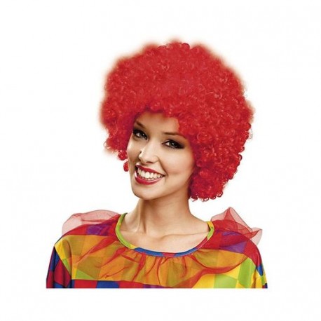 PELUCA RIZADA ROJA ADULTO