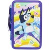 Bluey Plumier 3 Pisos con Material Escolar -Stickers