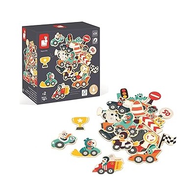 IMANES DE COCHES DE CARRERAS 24 PIEZAS