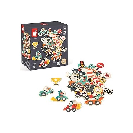 IMANES DE COCHES DE CARRERAS 24 PIEZAS