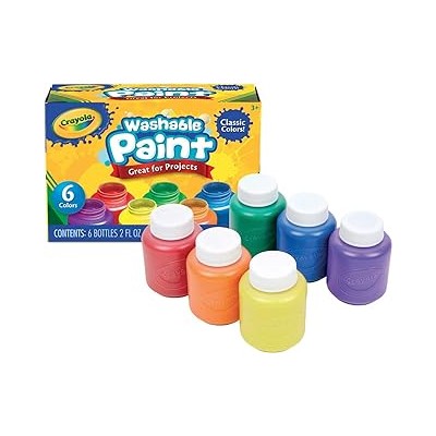 6 TÉMPERAS LAVABLES COLORES SURTIDOS