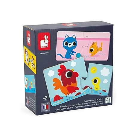 PUZLES PADRES Y BEBÉS ANIMALES