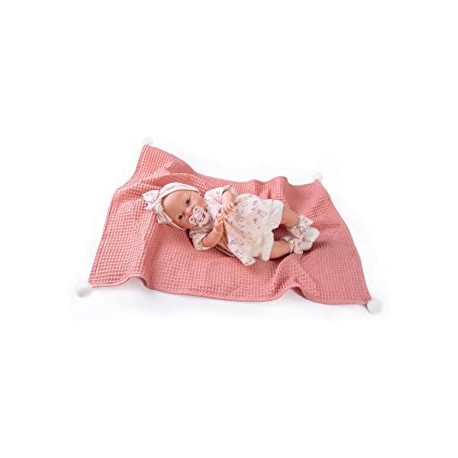 Bimba lagrimitas con mantita primavera