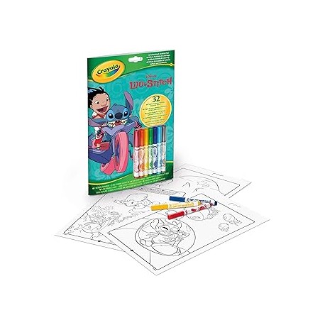 Libro Actividades y Colorear Lilo & Stitch con 7 rotuladores