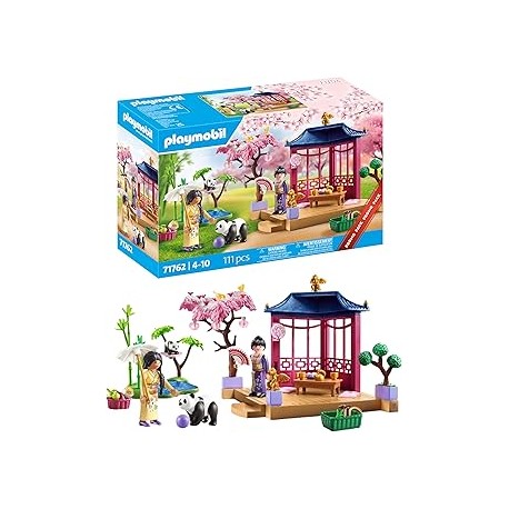 Jardín asiático con panda