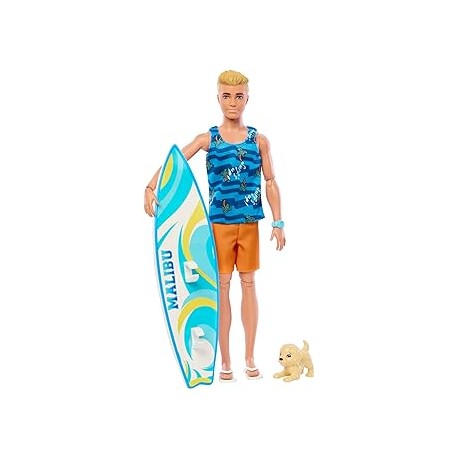 Barbie Ken con tabla de surf
