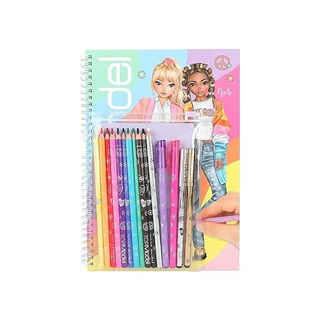 TOPModel libro de colorear con set de c