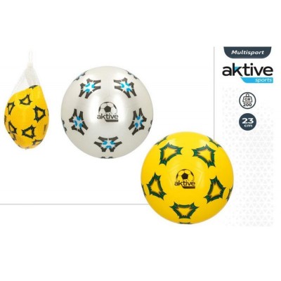 AKTIVE-BALON FUTBOL PVC 200G - D23CM 2/S
