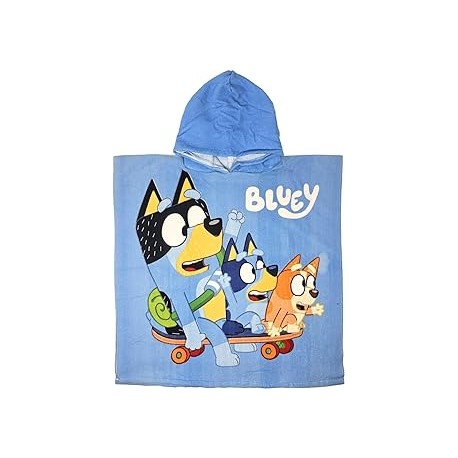 PONCHO PLAYA 55*110CM NIÑO BLUEY 029BLU