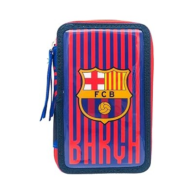 FC Barcelona Plumier 3 Pisos con Material Escolar