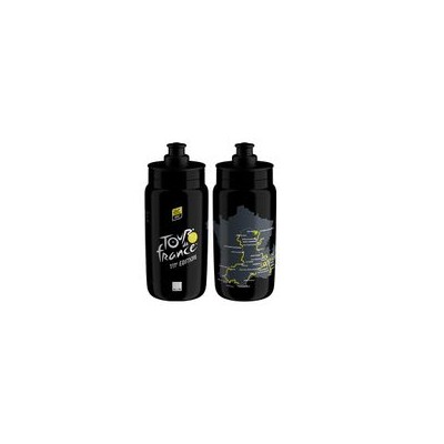 BIDON ELITE FLY TOUR DE FRANCIA NEGRO MAPA 550ml 2