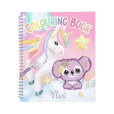 Ylvi libro de colorear con unicornio y lente