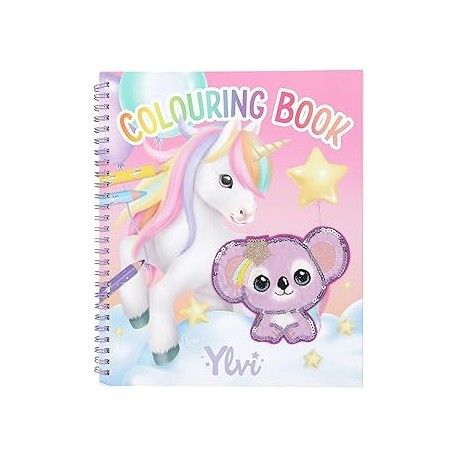 Ylvi libro de colorear con unicornio y lente