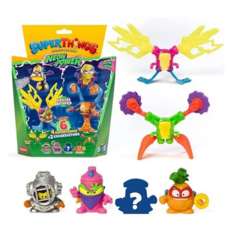 SUPERTHINGS NEON POWER-Pack 6 ( 4 SuperThings & 2