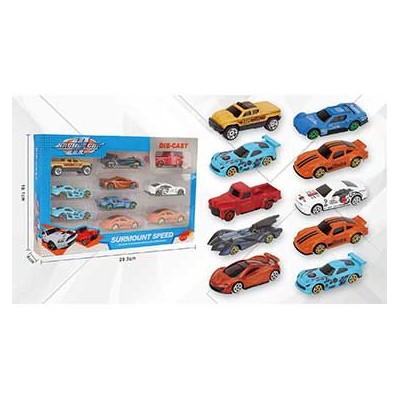 CAJA 10 COCHES METAL