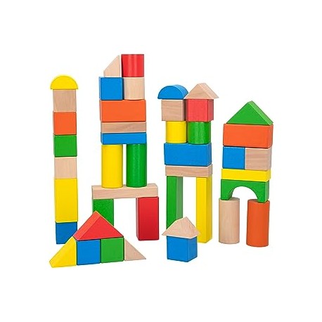Woomax-100 Pcs Wooden Blocks Bucket +18m
