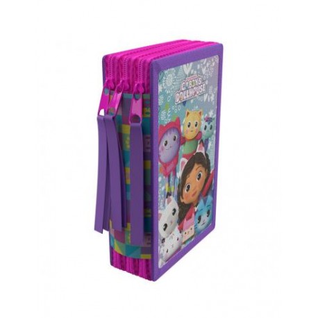 GABBY´S PLUMIER 3 PISOS CON MATERIAL ESCOLAR