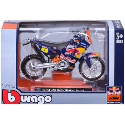 BURAGO-MOTO METAL CROSS 1:18 WRB KTM-3/S DISP12