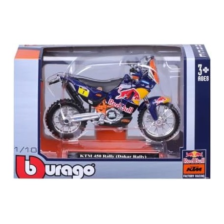 BURAGO-MOTO METAL CROSS 1:18 WRB KTM-3/S DISP12
