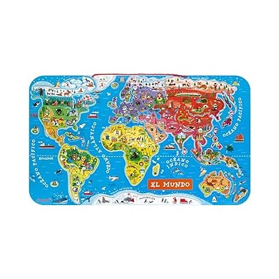 PUZLE MAGNÉTICO ATLAS MUNDIAL VERSIÓN EN ESPAÑOL