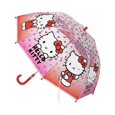 Paraguas manual poe burbuja hello kitty