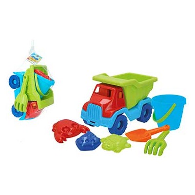 Camion 30cm+Pala+Rastrillo+Cubo + 3 Moldes