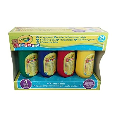 4 Botes de Pintura Dedos Lavables MK