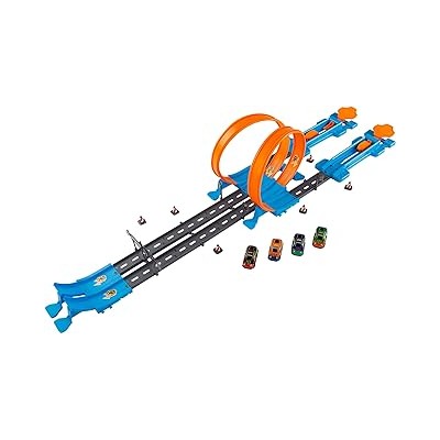 Pista Lanzamiento Doble C/4coches Metal