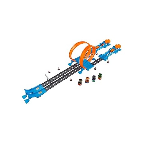 Pista Lanzamiento Doble C/4coches Metal