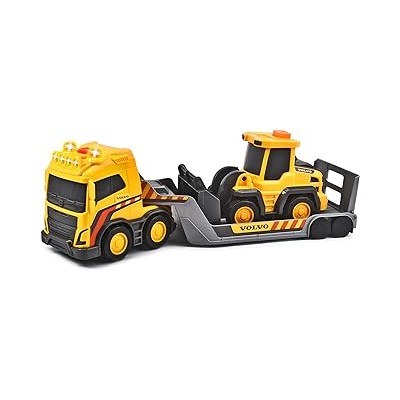Trailer Volvo Con Excavadora Luz Y Sonido 32 Cm
