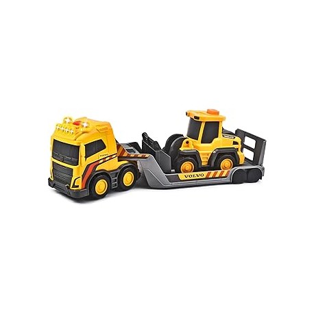 Trailer Volvo Con Excavadora Luz Y Sonido 32 Cm