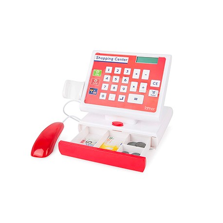 Caja registradora con accesorios