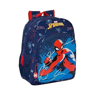 MOCHILA JUNIOR ADAPT.CARRO SPIDER-MAN NEON