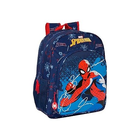 MOCHILA JUNIOR ADAPT.CARRO SPIDER-MAN NEON