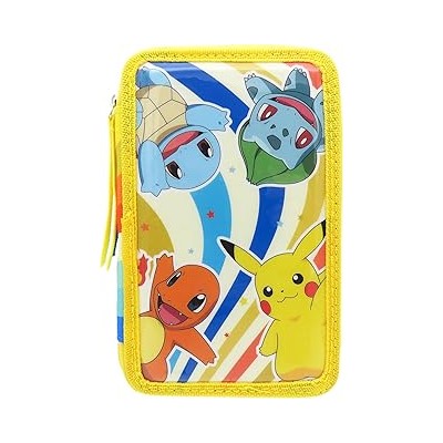 Pokemon Plumier 3 Pisos con Material Escolar