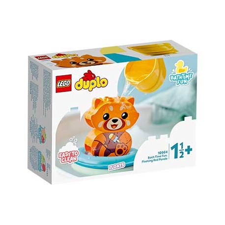 Diversión en el Baño: Panda Rojo Flotante