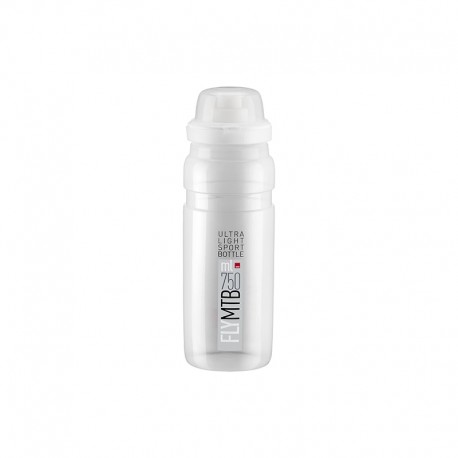 BIDON ELITE FLY MTB TRANSPARENTE LOGO GRIS 750 ml