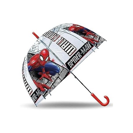 PARAGUAS TRANSPARENTE CAMPANA 46CM SPIDERMAN
