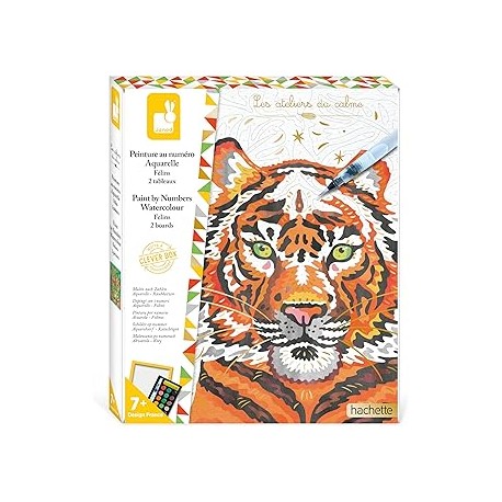 PINTURA POR NUMEROS ACUARELA FELINOS