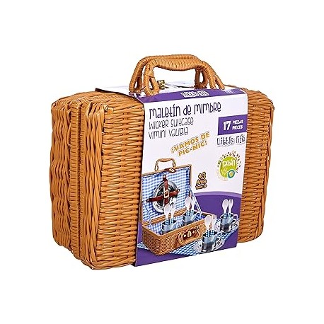 SET PICNIC VICHY EN CESTA DE MIMBRE 205117 TACHAN