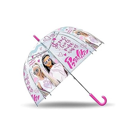 PARAGUAS TRANSPARENTE CAMPANA 46CM BARBIE (6x4)