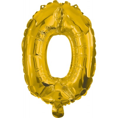 GLOBO FORMA NUMERO 0 ORO 85 CM.