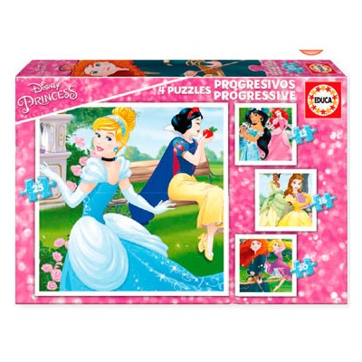 PUZZLES PROGRESIVOS PRINCESAS DISNEY 12-16-20-25